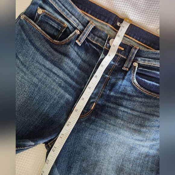 Hudson NWT Brix High-Rise Cropped Flared Stretch Denim Dark Wash Jeans Size 27 - Picture 9 of 10